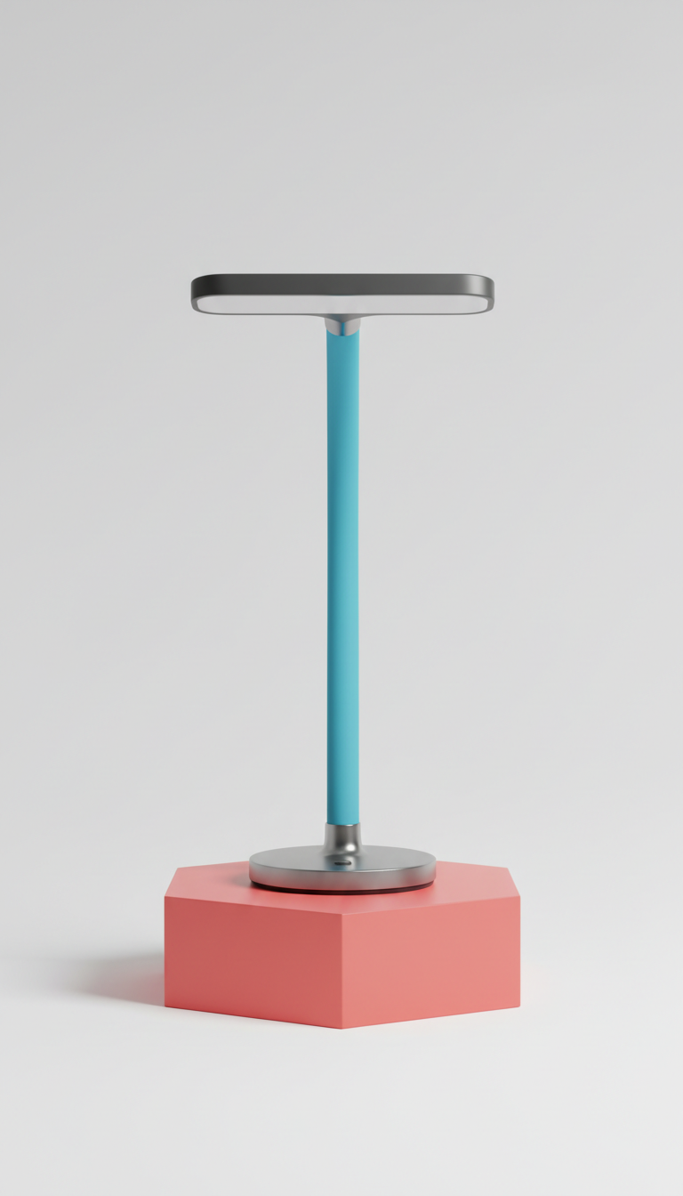 Lampe de bureau LED connectée silicone et acier